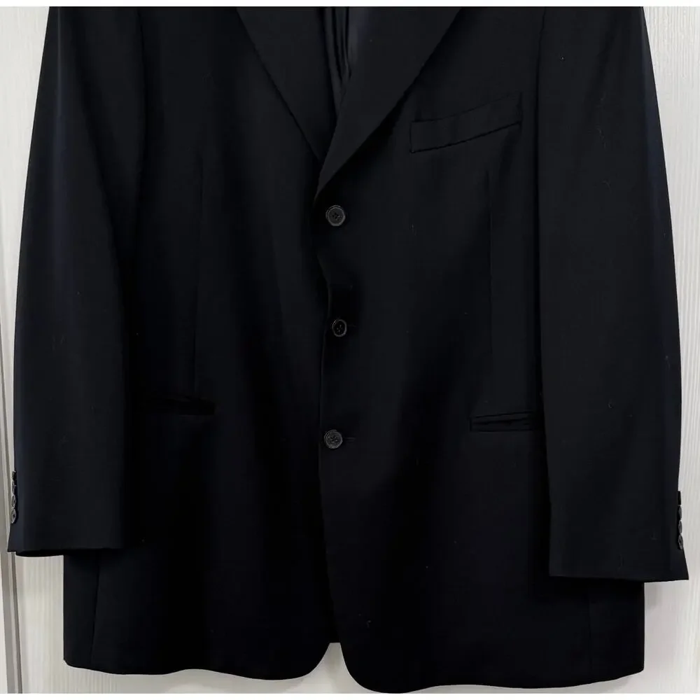 Murano Italy Men's Navy 100%Wool Super 100's Sportscoat Blazer Size 48R